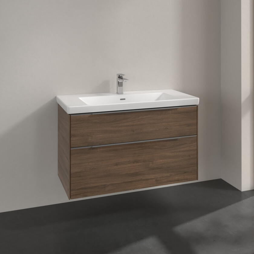 VILLEROY & BOCH SUBWAY 3.0 SERVANTSKAP 97X57 ARIZONA OAK HÅNDTAK I KROM
