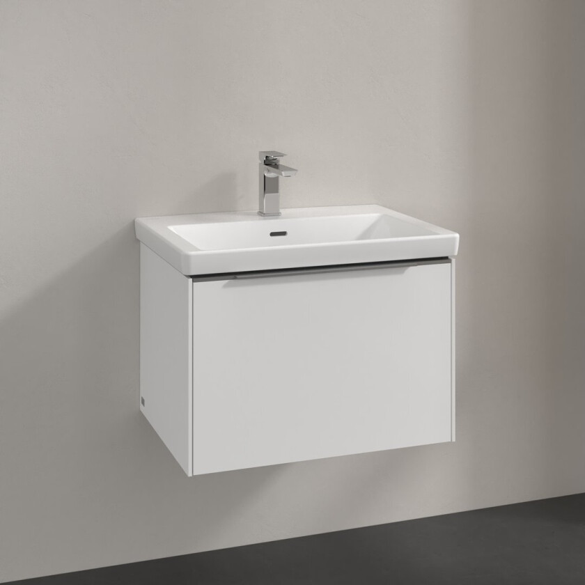 VILLEROY & BOCH SUBWAY 3.0 SERVANTSKAP 66X42 BRILLIANT WHITE HÅNDTAK I KROM