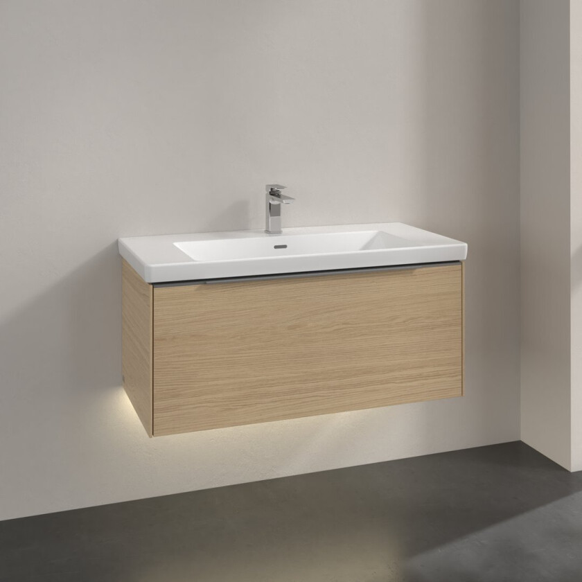 VILLEROY & BOCH SUBWAY 3.0 SERVANTSKAP 97X42 NORDIC OAK M/LYS HÅNDTAK I KROM