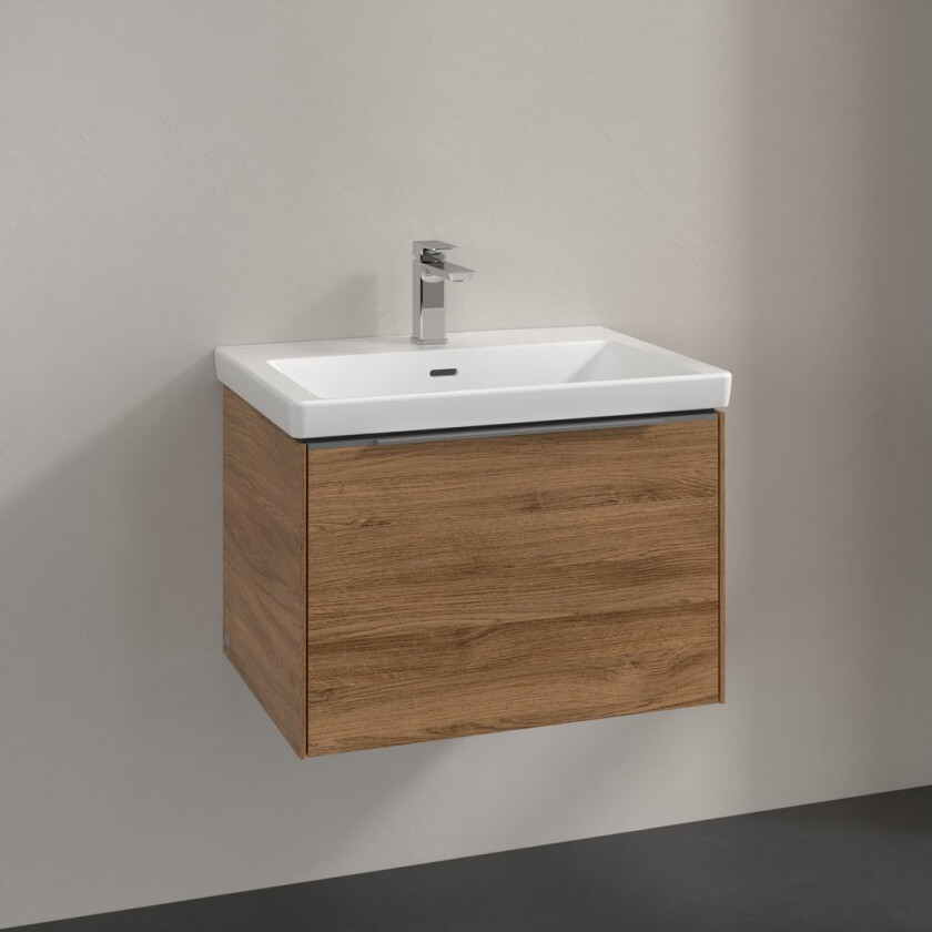 VILLEROY & BOCH SUBWAY 3.0 SERVANTSKAP 66X42 KANSAS OAK HÅNDTAK I KROM