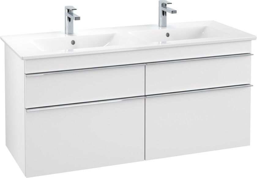 VILLEROY & BOCH VENTICELLO SERVANTSKAP HVIT MATT M/4 SKUFFER 1253 X 590 X 477 MM