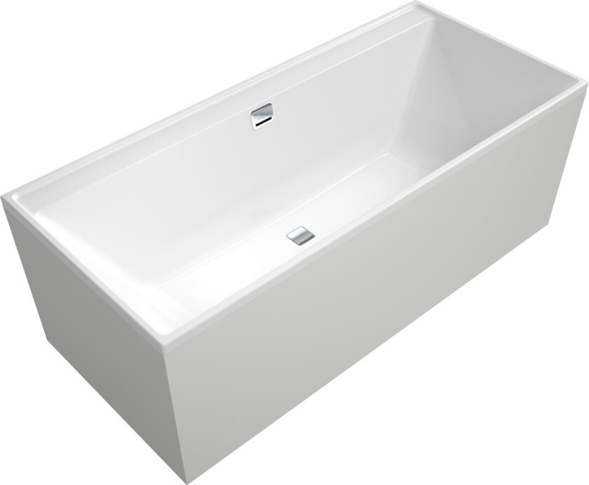 VILLEROY & BOCH COLLARO BADEKAR 180X80 FOR INNBYGGING MED AVLØPSSETT I KROM