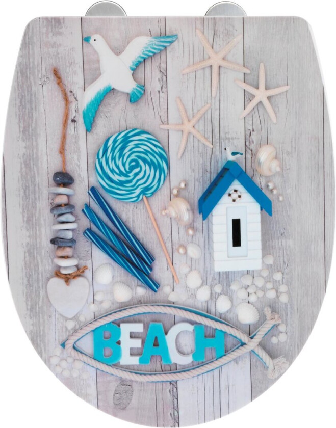 WENKO TOALETTSETE BEACH PRINT