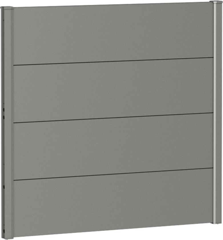 BIOHORT VEGGPANEL FOR LEVEGG UTEN AKRYLGLASS 100X90 KVARTSGRÅ METALLIC