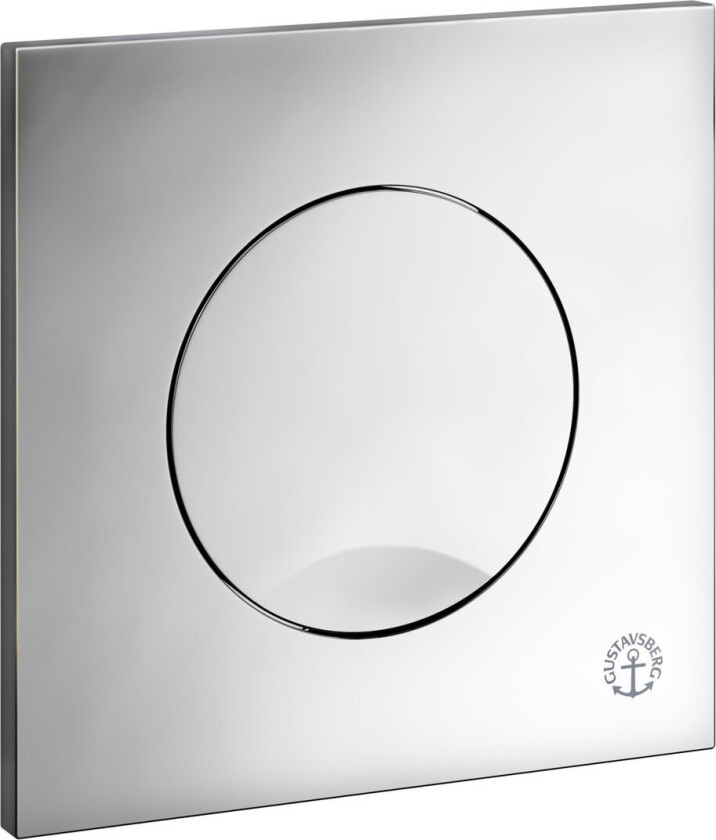 GUSTAVSBERG TOALETTKNAPP F/FIKSTUR XS M/ENKELSPYLING, BLANK KROM