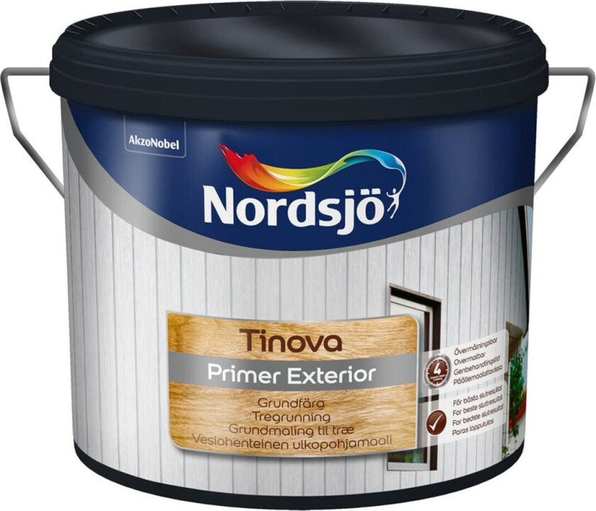 NORDSJØ TINOVA PRIMER EXTERIOR HVIT 2.5L