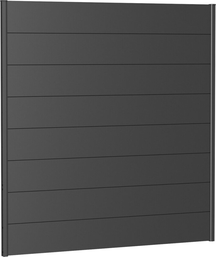 BIOHORT VEGGPANEL FOR LEVEGG UTEN AKRYLGLASS 180X180 MØRK GRÅ METALLIC