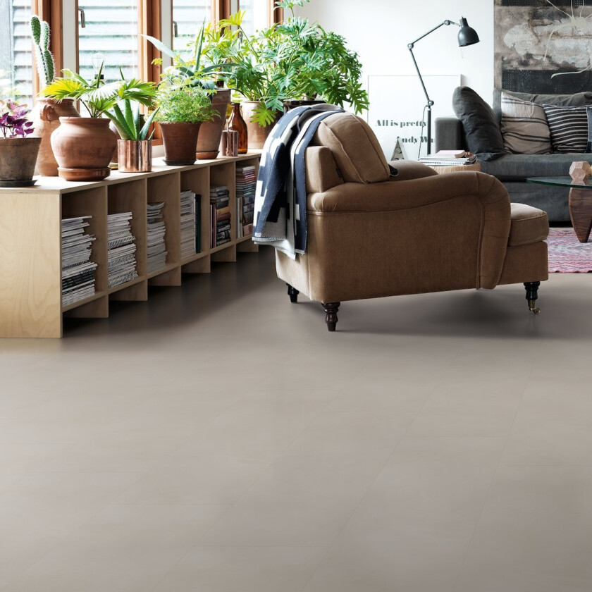 PERGO VINYLGULV TILE GREIGE SOFT CONCRETE OPTIMUM GLUE