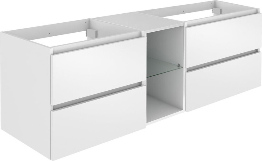 ALLIBERT LUNIK UNDERSKAP 150 CM HVIT HØYGLANS