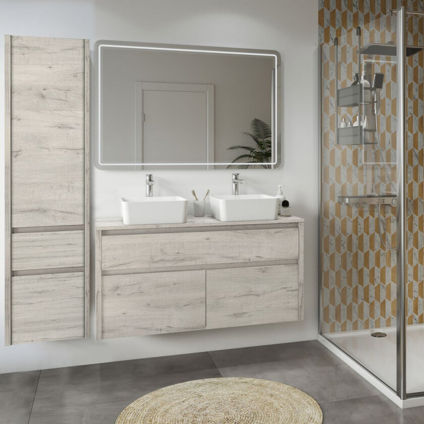 ALLIBERT ASTON DOBB. UNDERSKAP 120 CM VINTAGE EIK