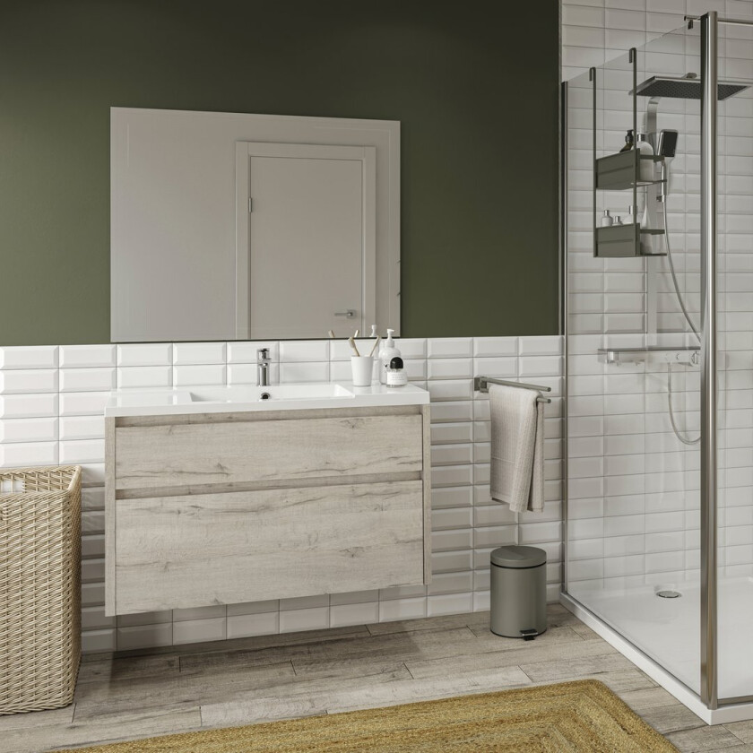 ALLIBERT ASTON UNDERSKAP 100 CM VINTAGE EIK