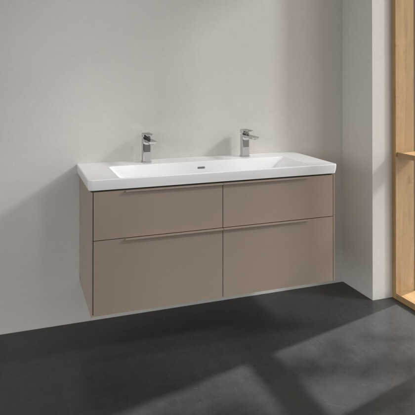 VILLEROY & BOCH SUBWAY 3.0 SERVANTSKAP 127X57 TAUPE HÅNDTAK I MØBELETS FARGE