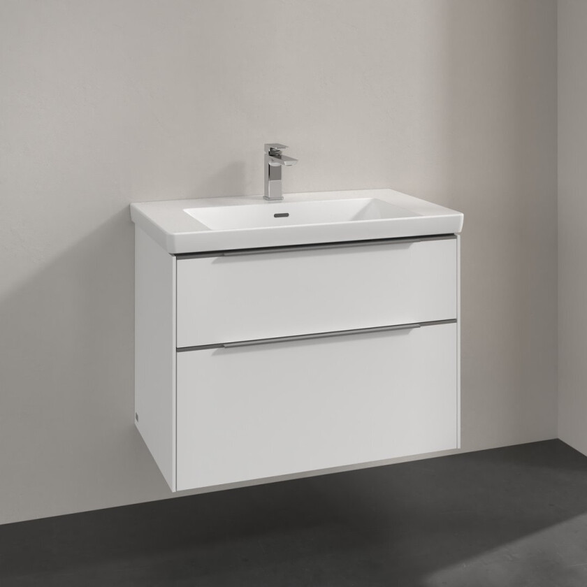 VILLEROY & BOCH SUBWAY 3.0 SERVANTSKAP 77X57 BRILLIANT WHITE HÅNDTAK I KROM