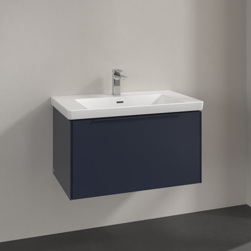 VILLEROY & BOCH SUBWAY 3.0 SERVANTSKAP 77X42 MARINE BLUE HÅNDTAK I MØBELETS FARGE