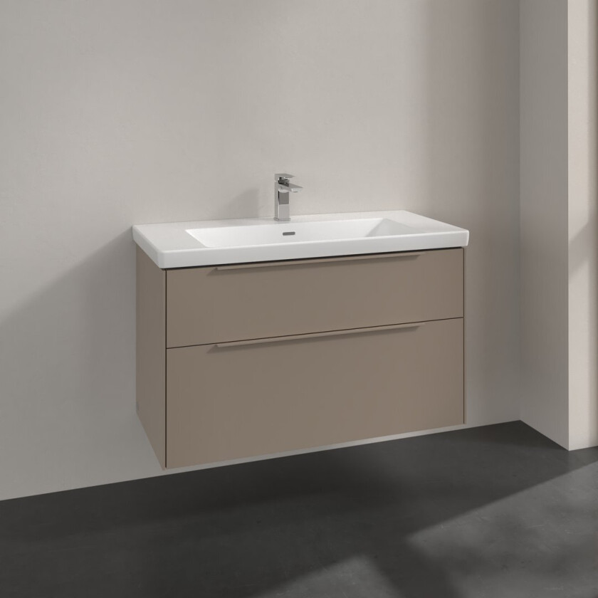 VILLEROY & BOCH SUBWAY 3.0 SERVANTSKAP 97X57 TAUPE HÅNDTAK I MØBELETS FARGE