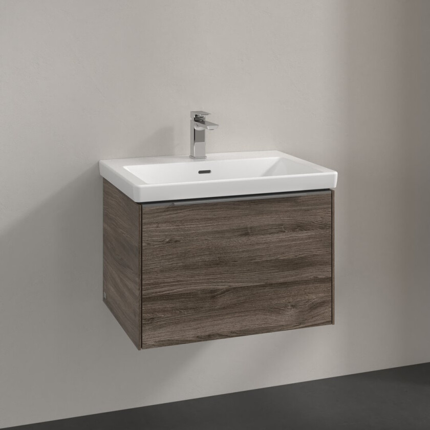 VILLEROY & BOCH SUBWAY 3.0 SERVANTSKAP 66X42 STONE OAK HÅNDTAK I KROM