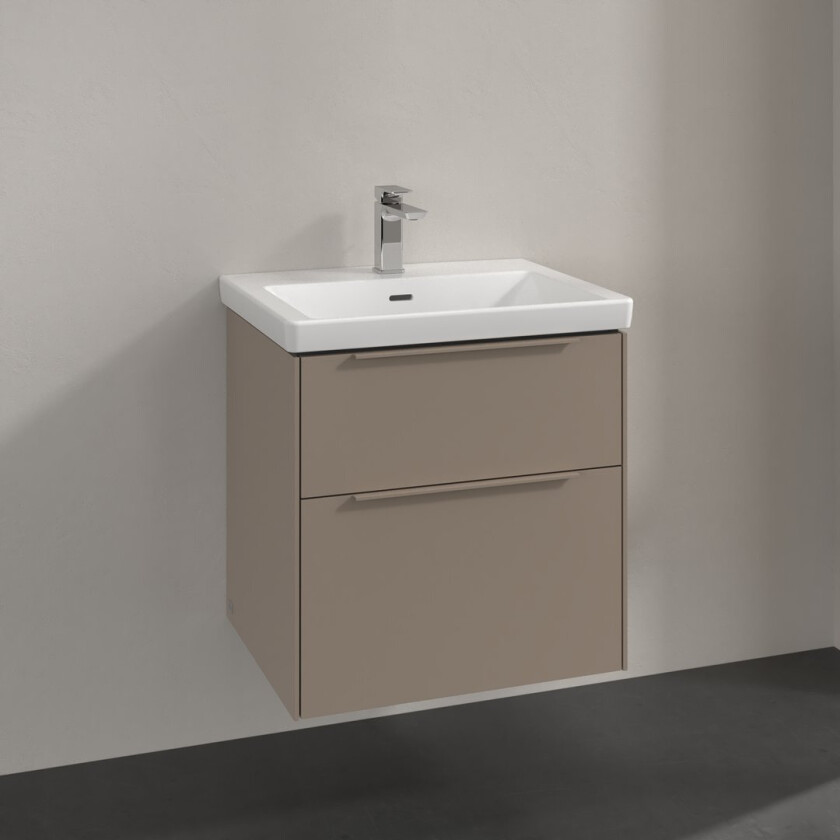 VILLEROY & BOCH SUBWAY 3.0 SERVANTSKAP 57X47 TAUPE HÅNDTAK I MØBELETS FARGE