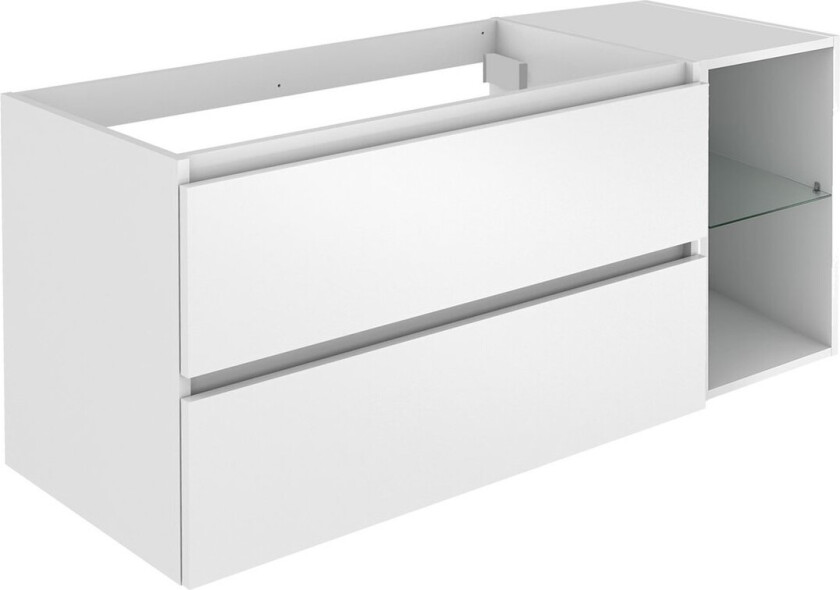 ALLIBERT LUNIK UNDERSKAP 120 CM HVIT HØYGLANS