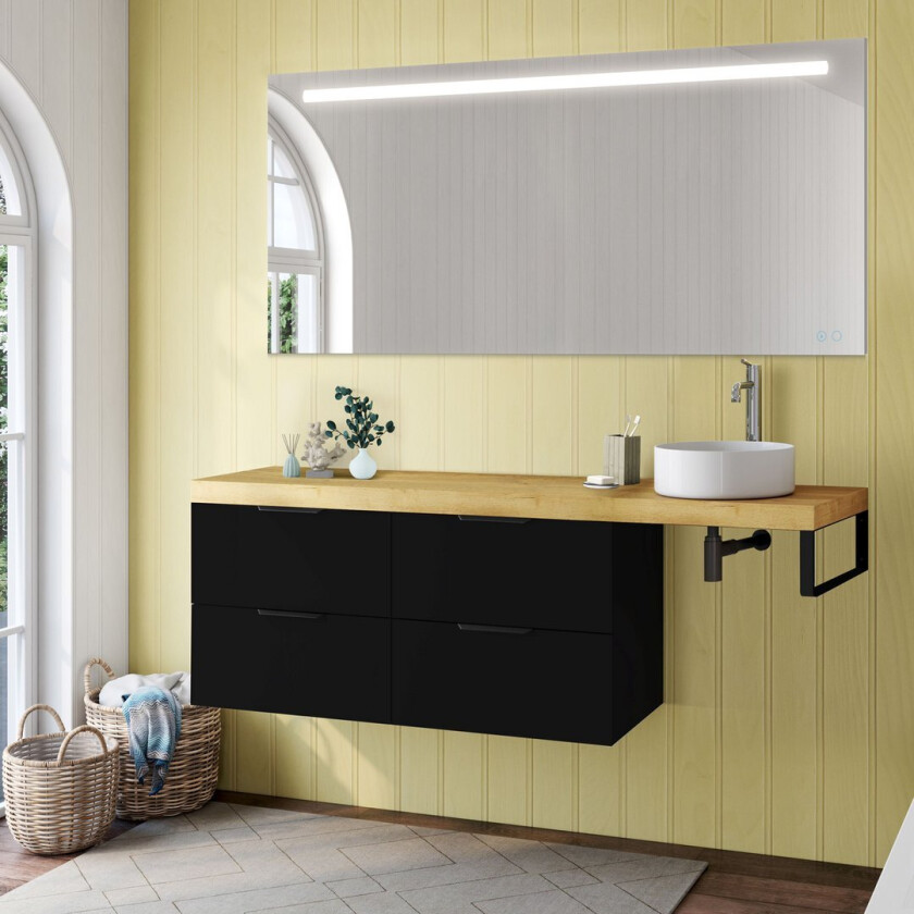 ALLIBERT PLAY UNDERSKAP 120 CM U/PLASS TIL VANNLÅS MATT SORT