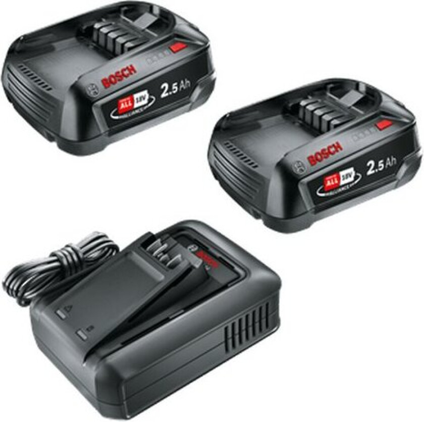 BOSCH BATTERISETT 18V 2X2,5AH M/LADER AL18V-44