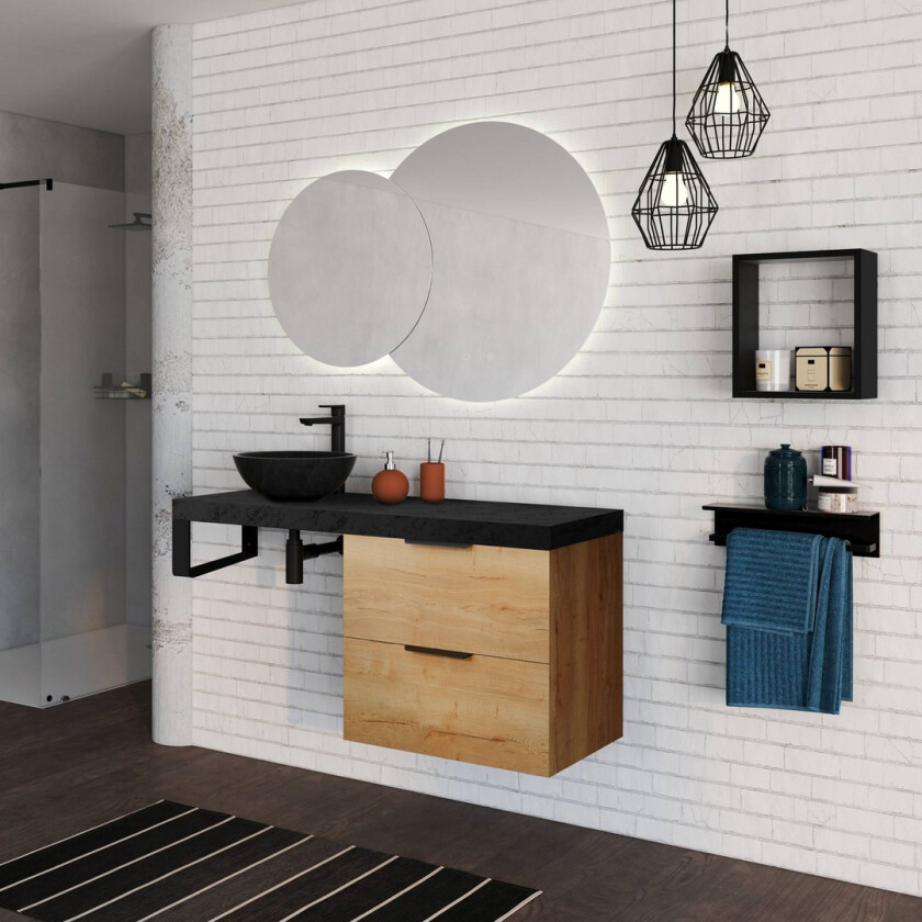 ALLIBERT PLAY UNDERSKAP 60 CM U/PLASS TIL VANNLÅS HALIFAX HONEY EIK