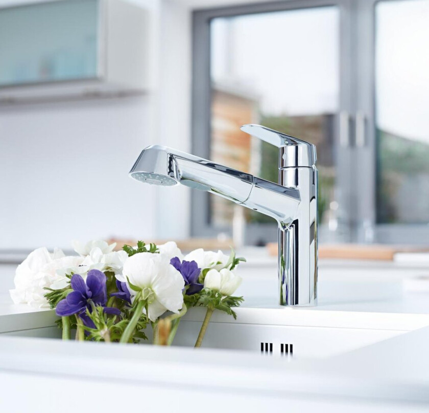 GROHE EURODISC KJØKKENARMATUR M/MEDIUM UTTREKKBAR TUT