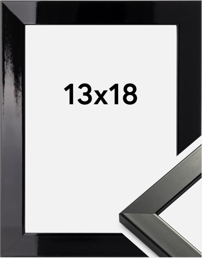 Ramme Uppsala Svart Høyglans 13x18 Cm