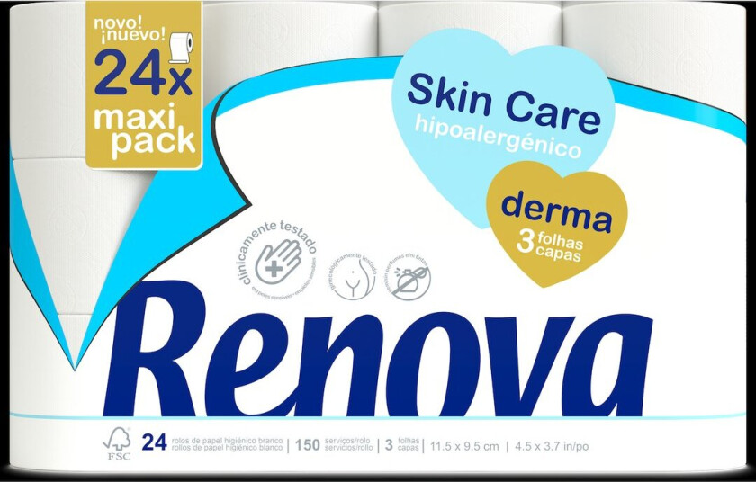 Bilde av RENOVA TOALETTPAPIR SKINCARE DERMA 24 RULLER