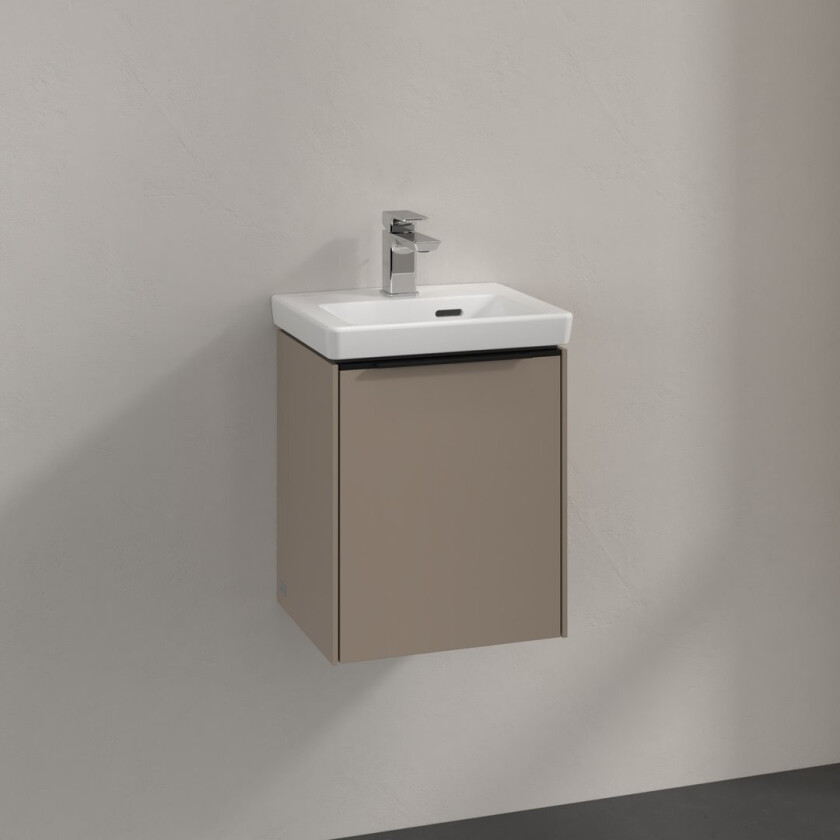 VILLEROY & BOCH SUBWAY 3.0 SERVANTSKAP 35X42 VENSTRE TAUPE HÅNDTAK I VOLCANO BLACK