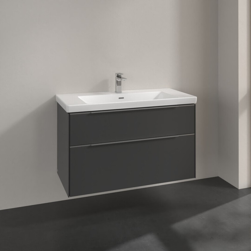 VILLEROY & BOCH SUBWAY 3.0 SERVANTSKAP 97X57 GRAPHITE HÅNDTAK I KROM