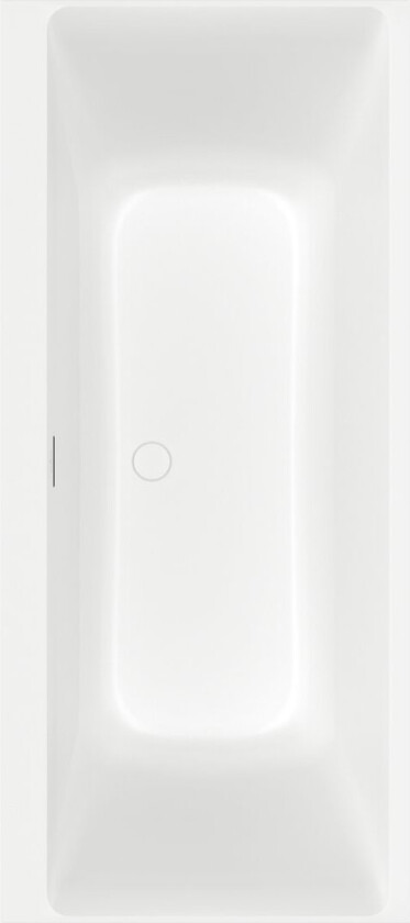 VILLEROY & BOCH SUBWAY 3.0 BADEKAR 180X80 FOR INNBYGGING STONE WHITE M/AVLØPSSETT I KROM/STONE WHITE