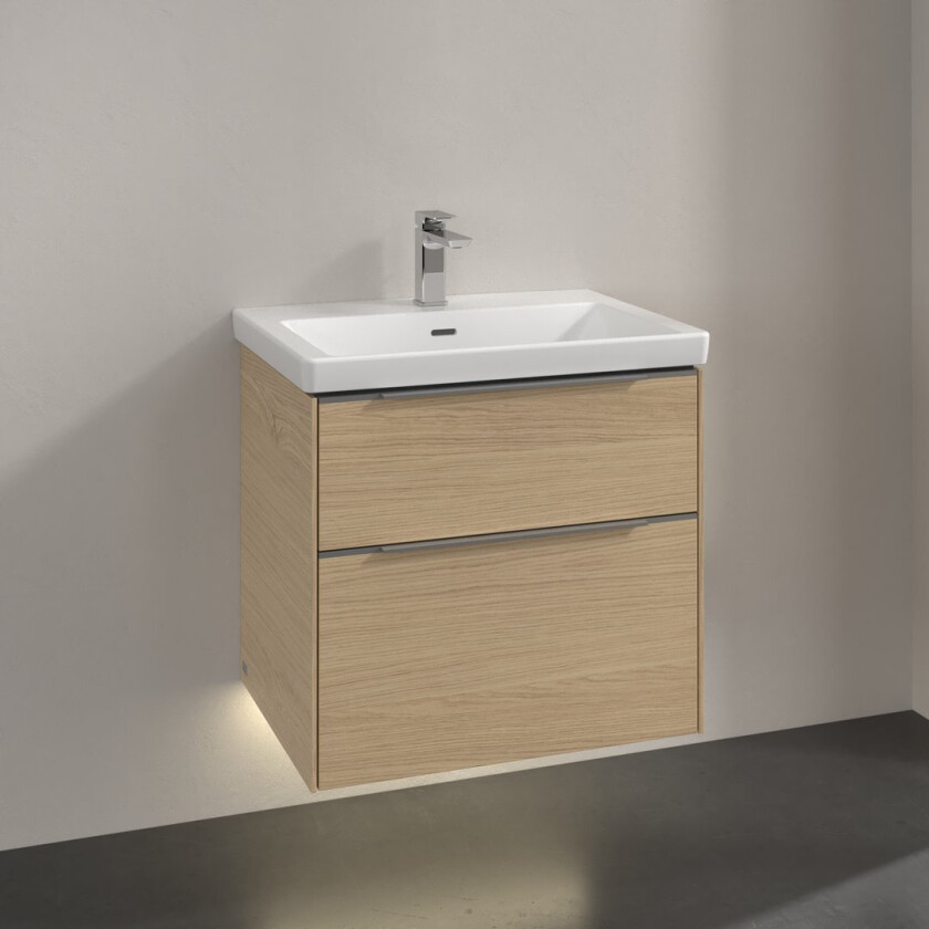 VILLEROY & BOCH SUBWAY 3.0 SERVANTSKAP 62X57 NORDIC OAK M/LYS HÅNDTAK I KROM