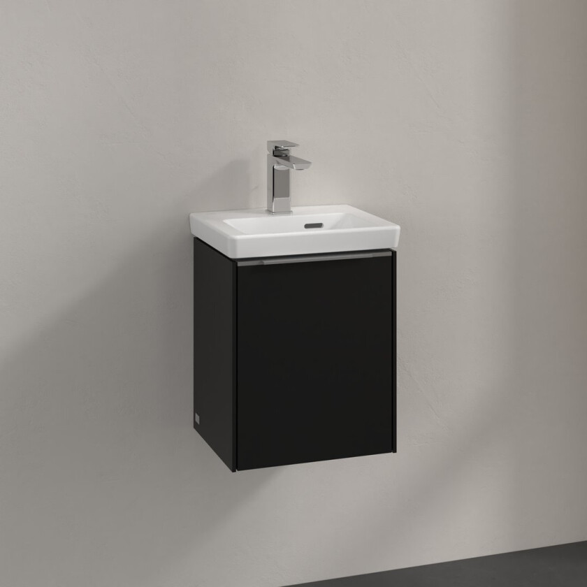 VILLEROY & BOCH SUBWAY 3.0 SERVANTSKAP 35X42 HØYRE VOLCANO BLACK HÅNDTAK I KROM