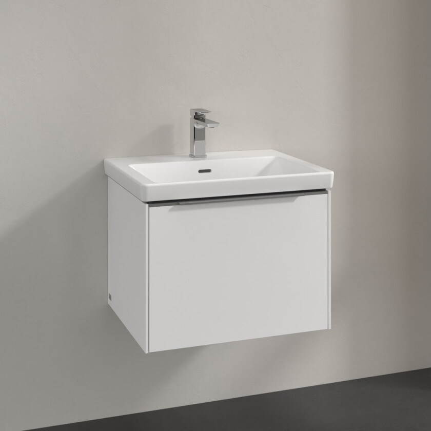 VILLEROY & BOCH SUBWAY 3.0 SERVANTSKAP 57X42 BRILLIANT WHITE HÅNDTAK I KROM