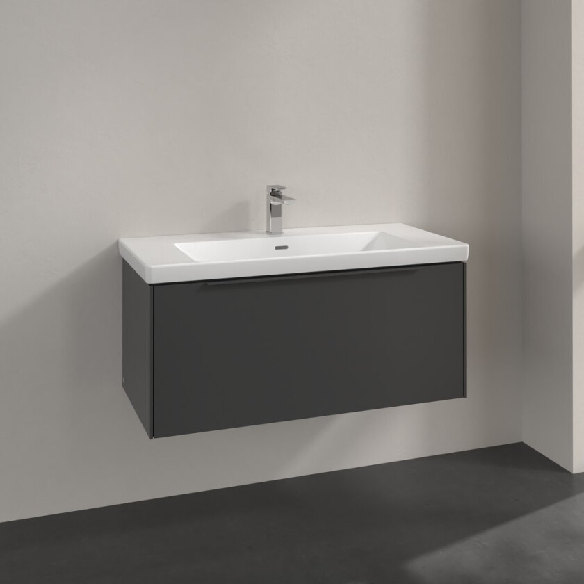 VILLEROY & BOCH SUBWAY 3.0 SERVANTSKAP 97X42 GRAPHITE HÅNDTAK I MØBELETS FARGE