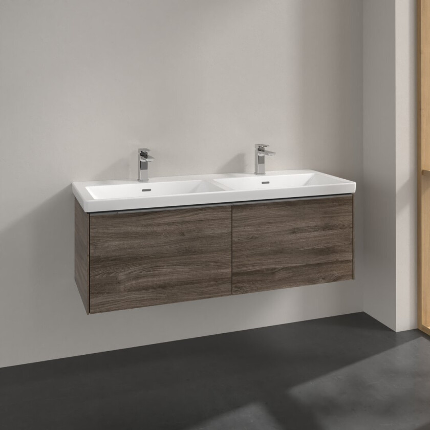 VILLEROY & BOCH SUBWAY 3.0 SERVANTSKAP 127X42 F/DOBBELSERVANT STONE OAK HÅNDTAK I KROM