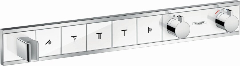 HANSGROHE RAINSELECT DUSJTERMOSTAT TIL INNBYGGING 5 UTTAK HVIT/KROM