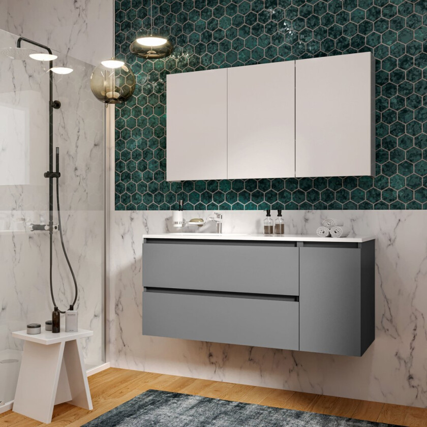 ALLIBERT LUNIK UNDERSKAP 120 CM ONYX GRÅ