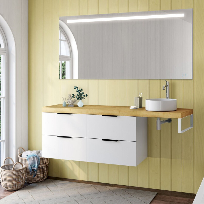 ALLIBERT PLAY UNDERSKAP 120 CM U/PLASS TIL VANNLÅS ALPINE HVIT HØYGLANS