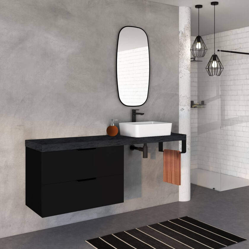 ALLIBERT PLAY UNDERSKAP 80 CM U/PLASS TIL VANNLÅS MATT SORT