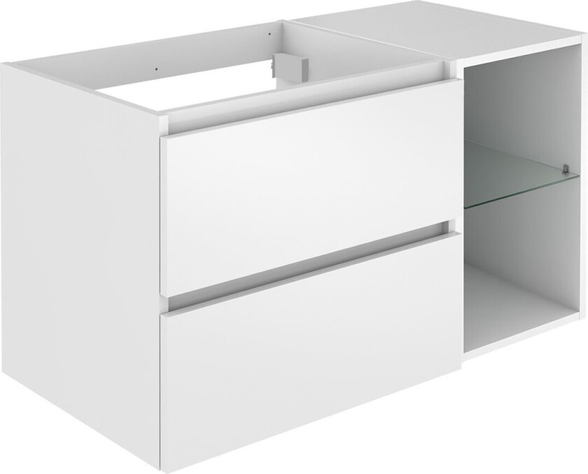 ALLIBERT LUNIK UNDERSKAP 90 CM HVIT HØYGLANS