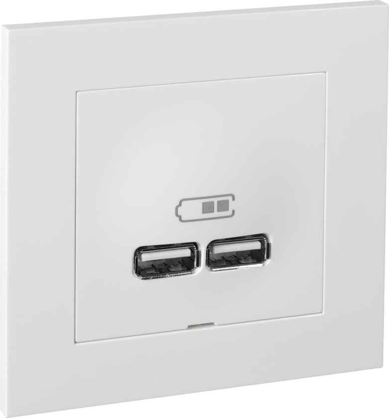 ELKO PLUS USB KONTAKT HVIT