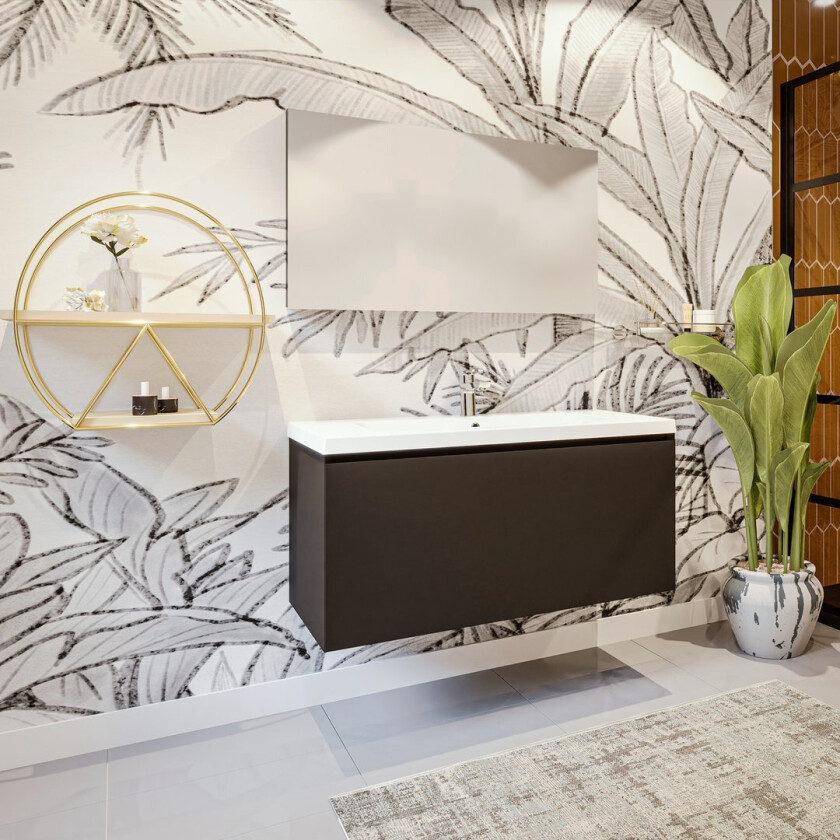 ALLIBERT NORDIK UNDERSKAP 100 CM ULTRA MATT SORT