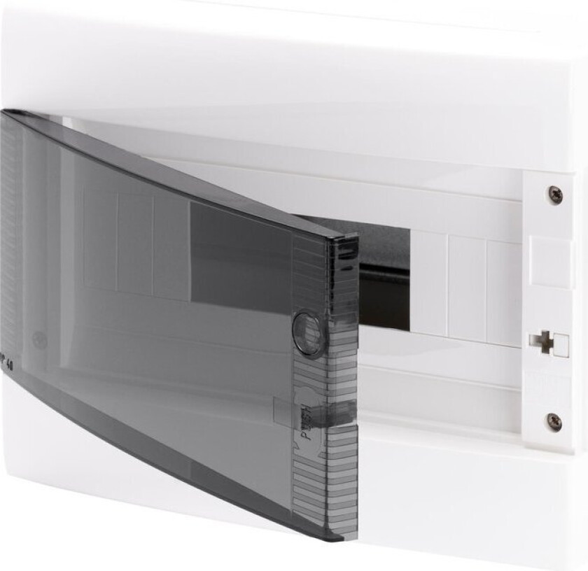 GEWISS SIKRINGSSKAP 12 MODULER IP40 PLAST HVIT MED JORDSKINNE