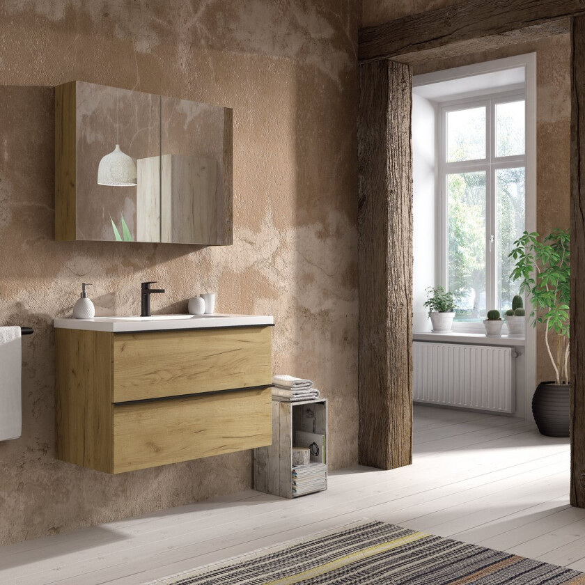 ALLIBERT SANTIAGO UNDERSKAP 80 CM HALIFAX NATUR EIK