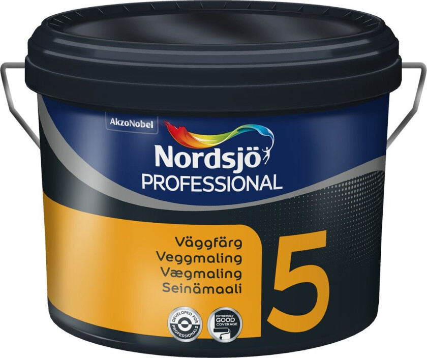 NORDSJØ PROFESSIONAL 5 VEGGMALING BW 10 L