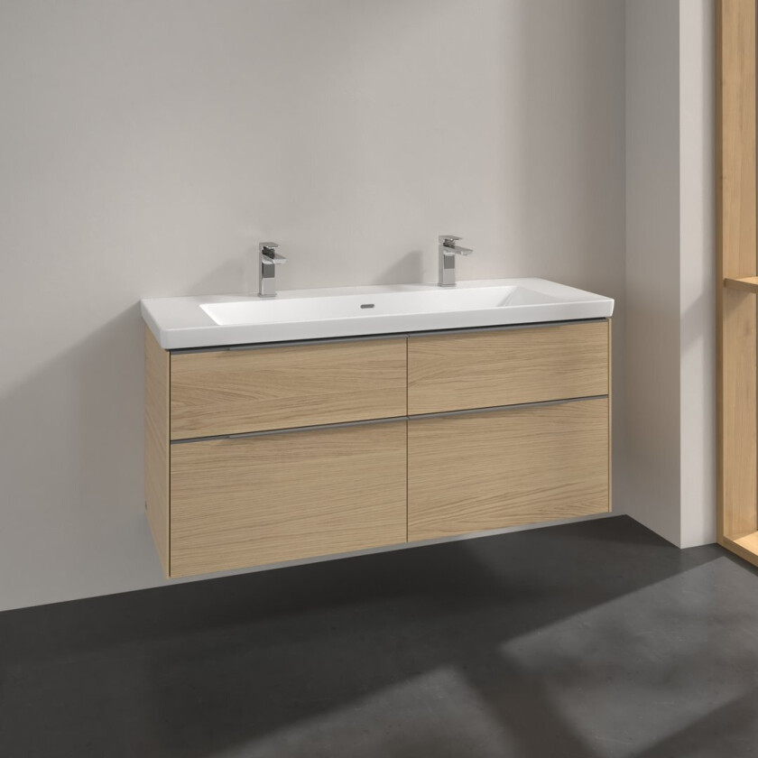 VILLEROY & BOCH SUBWAY 3.0 SERVANTSKAP 127X57 NORDIC OAK HÅNDTAK I KROM