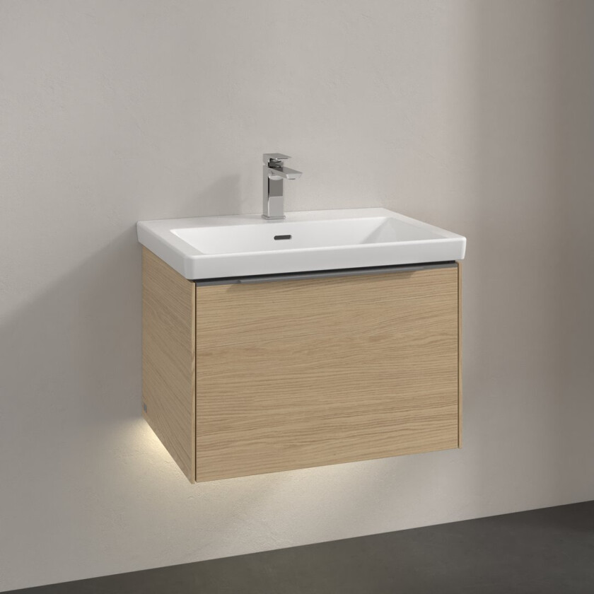 VILLEROY & BOCH SUBWAY 3.0 SERVANTSKAP 66X42 NORDIC OAK M/LYS HÅNDTAK I KROM