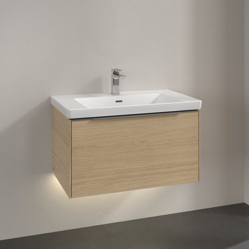 VILLEROY & BOCH SUBWAY 3.0 SERVANTSKAP 77X42 NORDIC OAK M/LYS HÅNDTAK I KROM