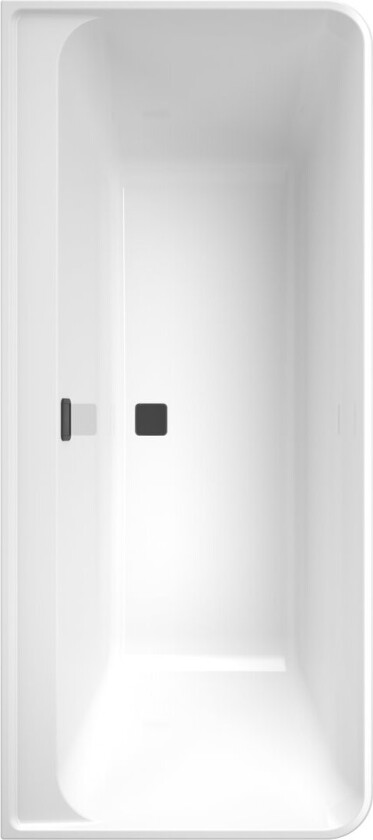 VILLEROY & BOCH COLLARO BADEKAR 180X80 BACK TO WALL MED AVLØPSSETT I MATT SORT